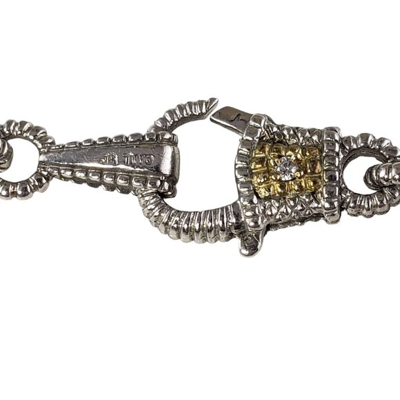 Judith Ripka Sterling Silver/18 Karat Yellow Gold Smoky...